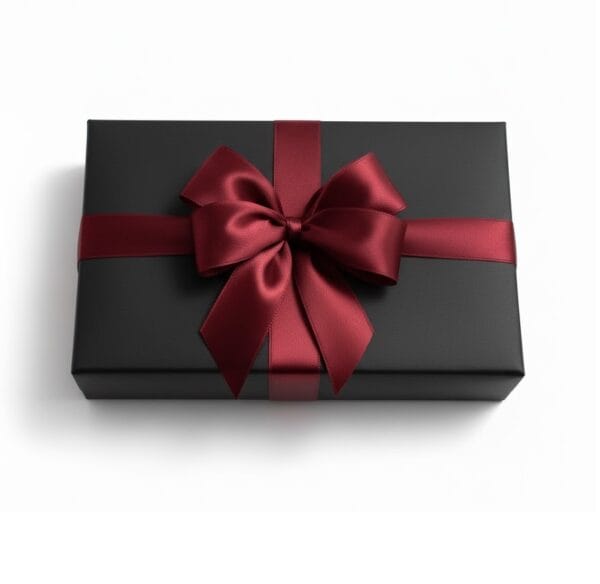 bordo Kokardki samoprzylepne prezentowe 8x10