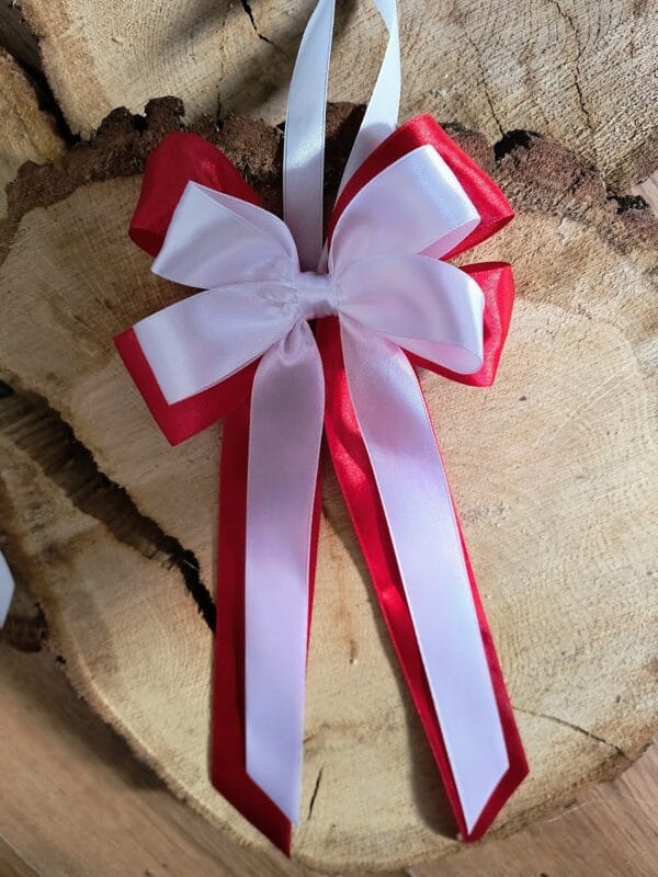 kokarda na klamki biało-czerwona 9x20