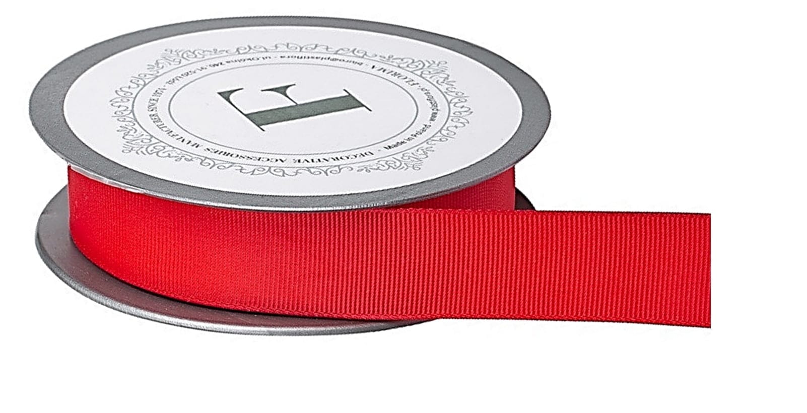 tasiemka wstążka taśma czerwona rypsowana tkana ryps 5m