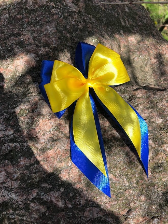 Kokardka Ukraina -flaga Ukrainy niebiesko-żółta 9x13