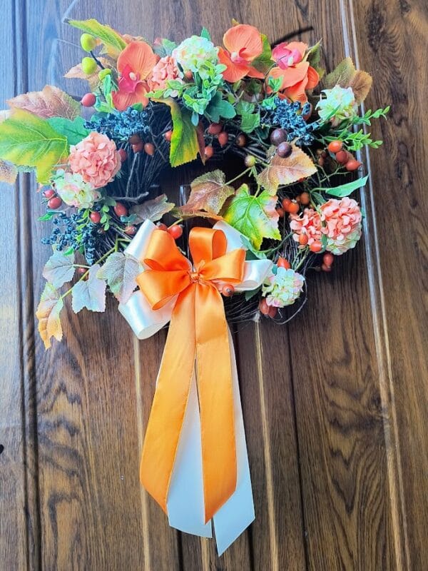 IMG_20250907_153735876_HDR_AE Długa kokarda na wianek dwukolorowa 18x35cm