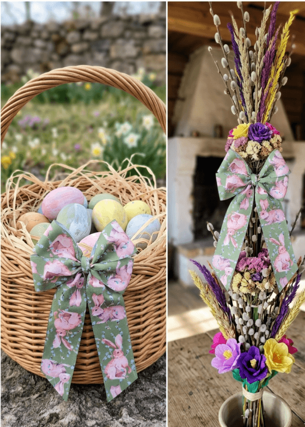 Kokarda w zające tkana 9x15cm zielona